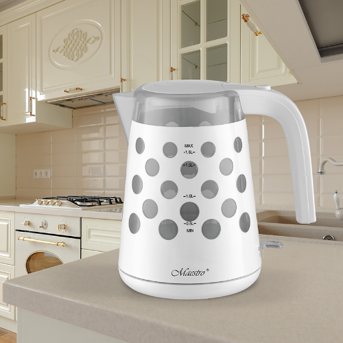 Електрочайник 1,7л 1850-2200W (диск) білий MR-045-WHITE Maestro Житомир - изображение 2