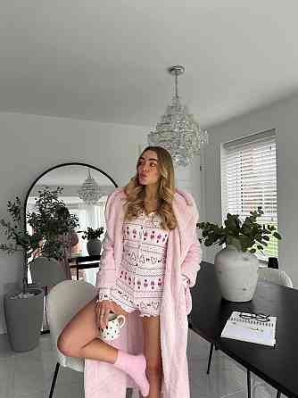 Женский домашний комбинезон с новогодним принтом рубчик 46/48 Одесса