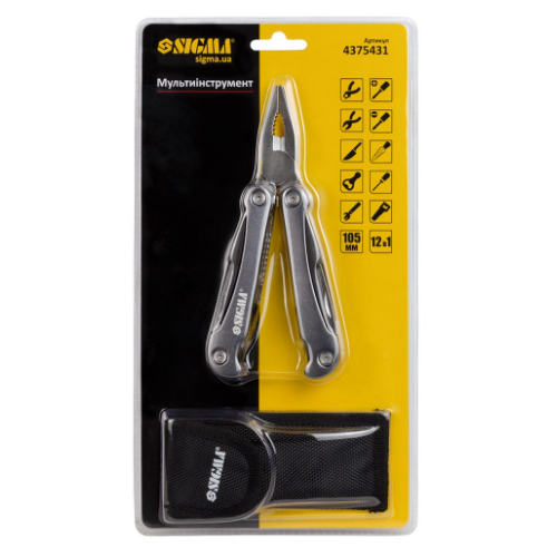 Мультитул 105 мм 12в1 + чохол SIGMA Житомир - фото 5