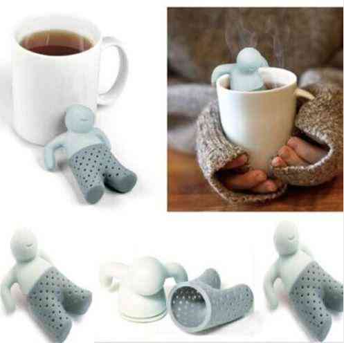 Ситечко для чая Человечек 85 на 65 мм серый Киев