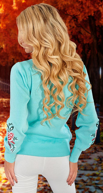 Гарний светр із вишивкою (50-52) Київ - фото 5