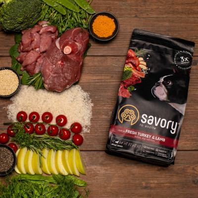 Сухий корм для собак Savory Small Breed rich in Fresh Turkey and Lamb 3 кг (4820232630358) Вінниця - фото 6