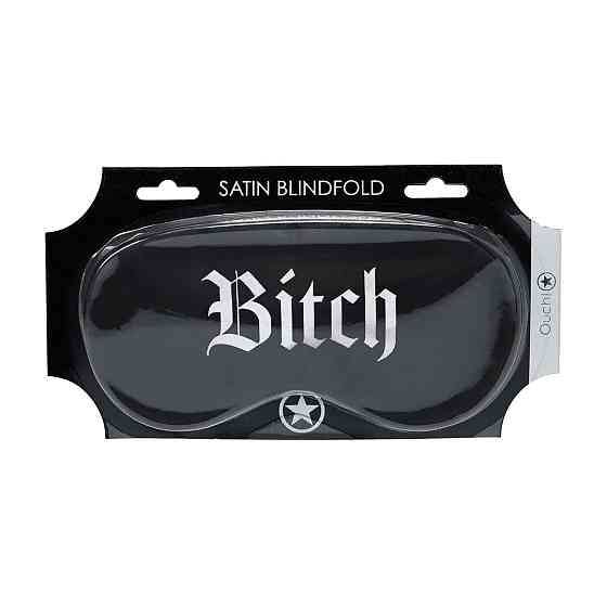 Маска на очі - Ouch! Satin Blindfold Bitch Black Sex Aura Київ