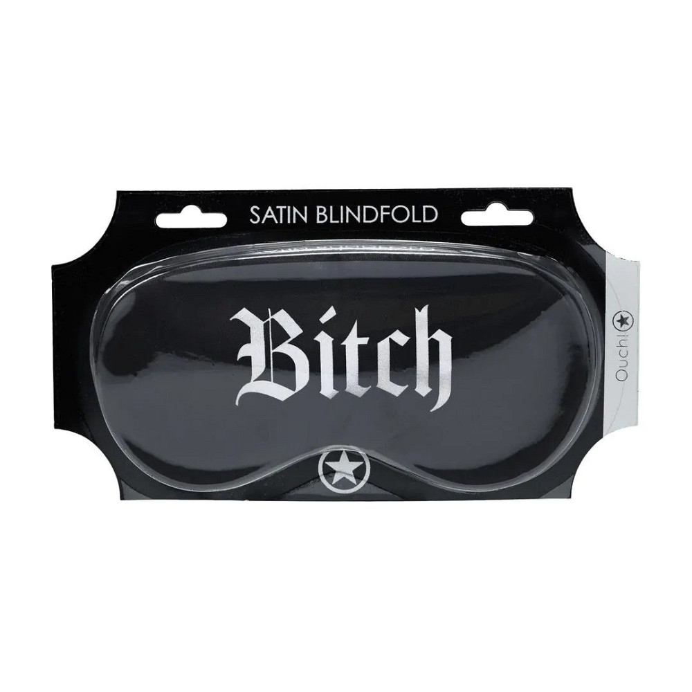 Маска на глаза – Ouch! Satin Blindfold Bitch Black Sex Aura Киев - изображение 5
