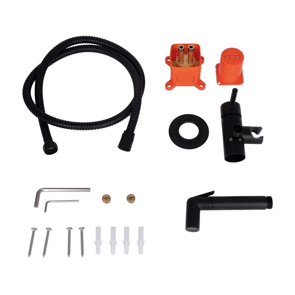 Набір для гігієнічного душу зі змішувачем Qtap Inspai-Varius BCR V00440001 чорний Київ - фото 8