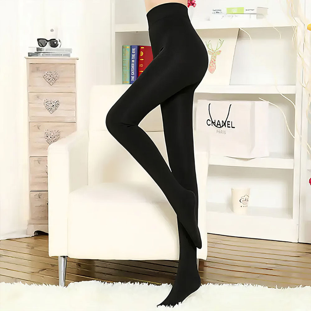 Колготы теплые на меху с имитацией капрона, размер XL-6XL / Женские утепленные колготки Киев - изображение 7