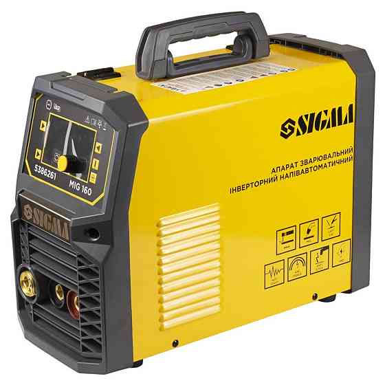 Апарат зварювальний інверторний напівавтомат MIG/MMA-160А електрод 4 мм дріт 0.8-1 мм LED SIGMA (5386261) Київ
