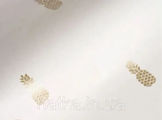 Шпалери вінілові на флізеліні Rasch Clasik 0,53х10 ананаси золотисті на бежевому Київ