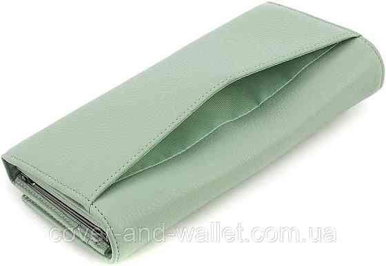 Элитный женский кошелек из натуральной кожи мятного цвета Marco Coverna W 001 Light Green Киев