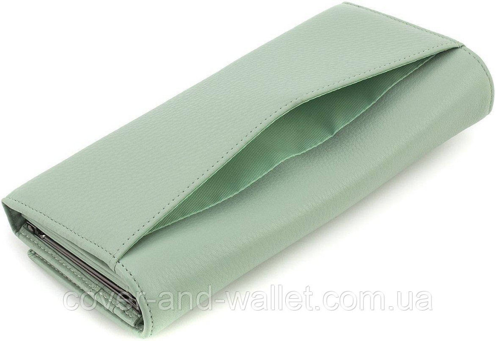 Элитный женский кошелек из натуральной кожи мятного цвета Marco Coverna W 001 Light Green Киев - изображение 4