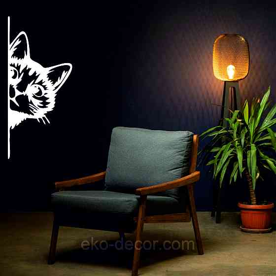 Декоративне настінне 3D Панно «Кіт» Декор на стіну з об'ємом (ціна за 1 шт) Київ