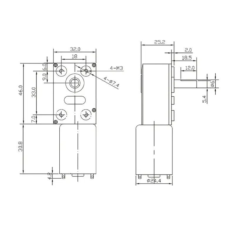 Компактный мотор-редуктор JGY-370 для DIY и робототехники Киев - изображение 4