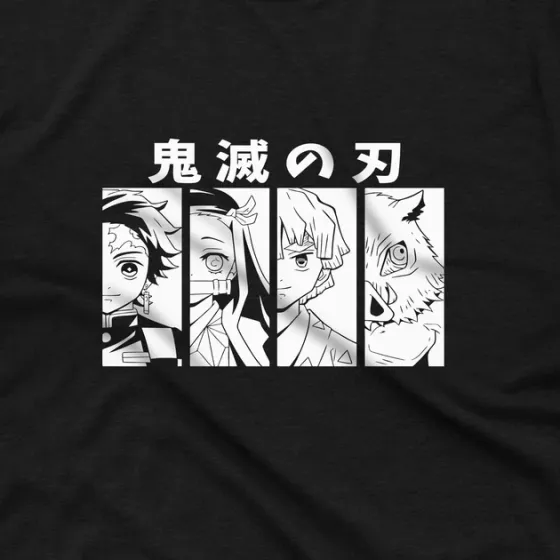 Футболка мужская с принтом Клинок, рассекающий демонов Герои 2 Размер 48 Anime0379 Днепр