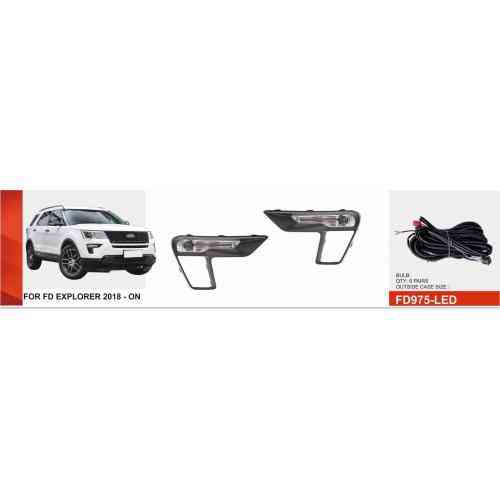 Дополнительные фары Ford Explorer 2018+ с электропроводкой FD-975L Харьков