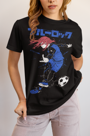 Футболка для мальчика аниме Кхигири Хйоума Блуе Локк оверсайз (рост от 165 до 180 ) Черний AnimeJ0789m Днепр