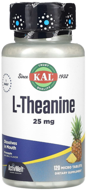 L-теанин для нервной системы KAL L-Theanine 120 микро таб со вкусом ананаса Киев - изображение 1