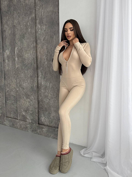 Жіночий теплий облягаючий комбінезон пума Одеса - фото 4