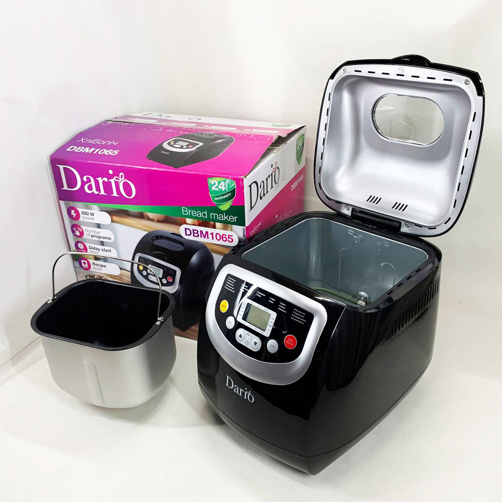 Хлебопечка с регулируемой корочкой DARIO DBM 1065 600 Вт, 19 програм, Хлебопечь дисплей XB-53 Львов - изображение 6