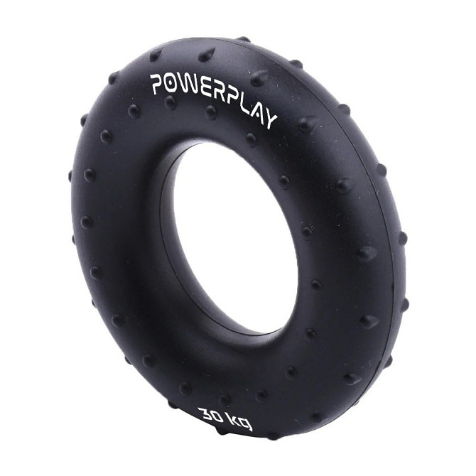 Еспандер кистьовий силіконовий PowerPlay PP-4338 Hand Grip Hard 30 кг. Чорний Кам'янське - фото 2