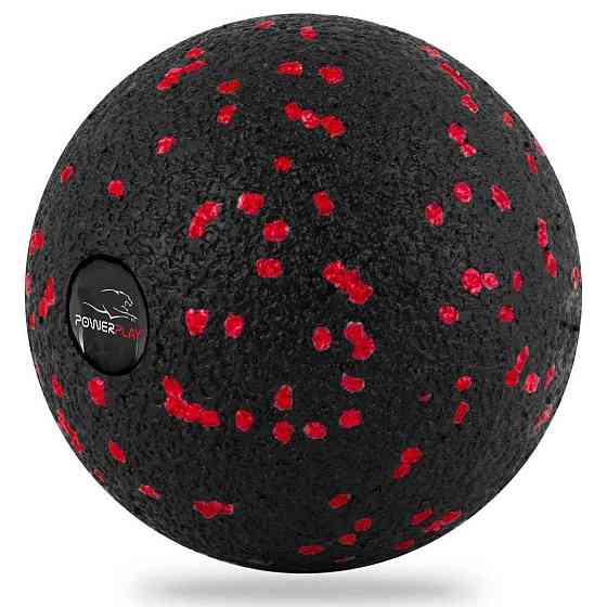 Масажний м'яч PowerPlay PP-4350 Epp Massage Ball (d8) Чорно/Червоний Кам'янське
