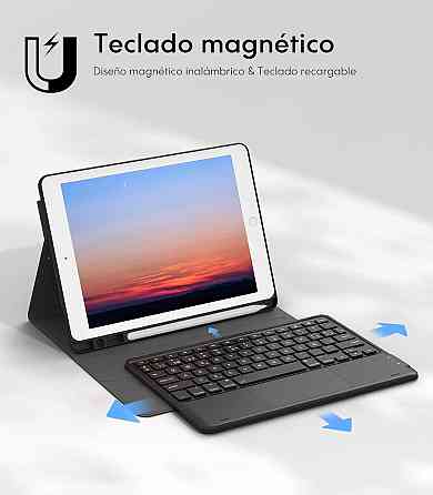 Чохол з Bluetooth клавіатурою для iPad 10.2" 9, 8, 7 покоління, Pro 10.5", Air 3, Earto з тачпадом QWERTY, захист для планшету Київ