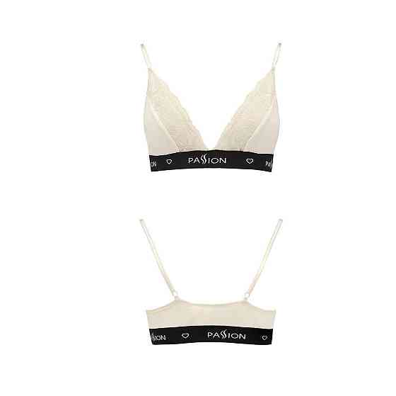 Еластичний топ з мереживом Passion PS001 TOP M, ecru Sex Aura Київ