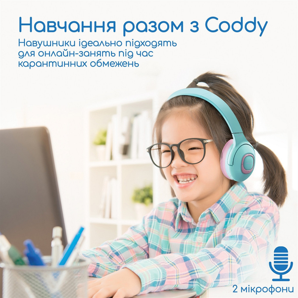 Bluetooth-гарнітура Promate Coddy Bubblegum ( блакитний/рожевий ) Харків - фото 8