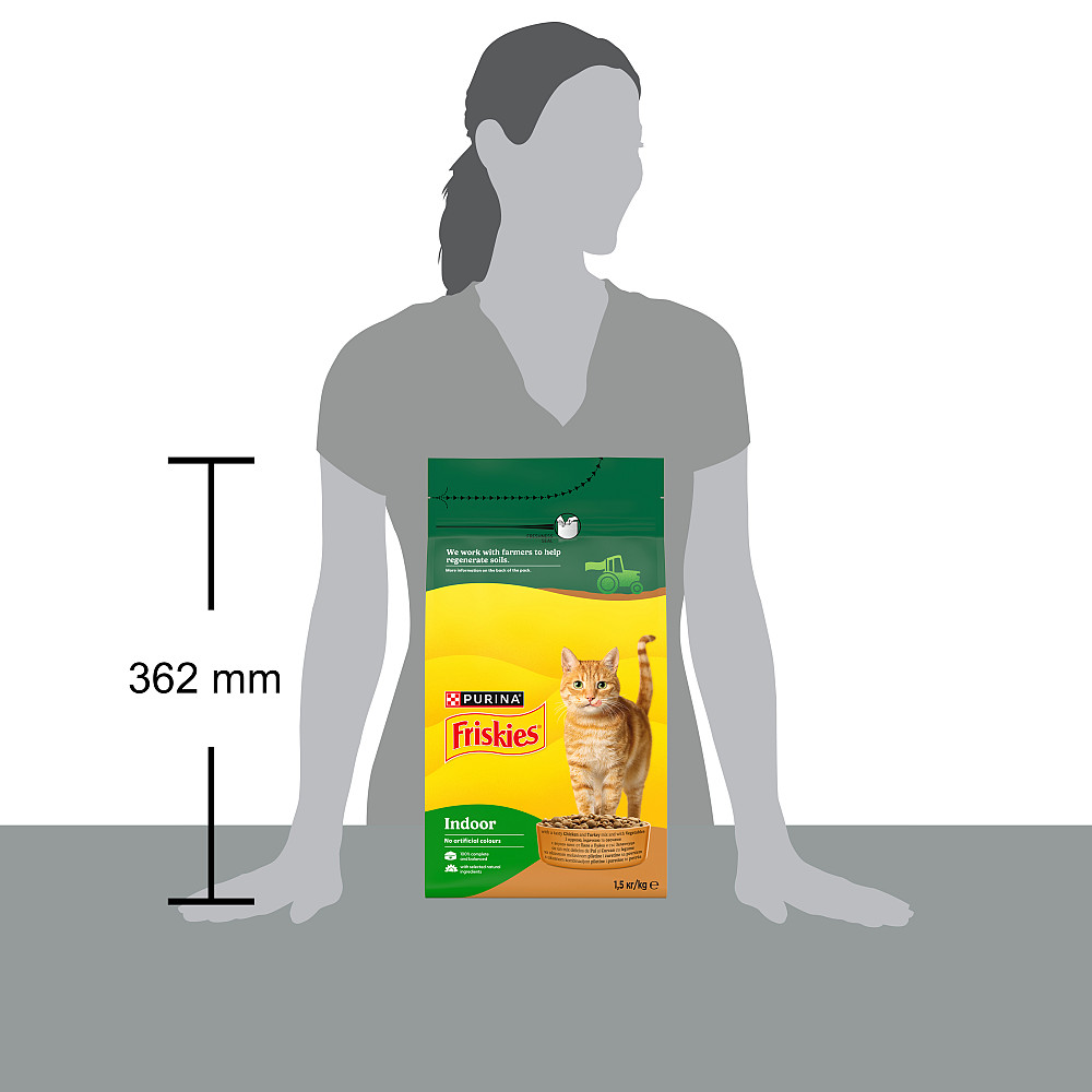 Сухой корм FRISKIES Indoor для взрослых кошек, постоянно находящихся в помещении, с курицей и индейкой, с овощами, 1.5 кг Киев - изображение 5