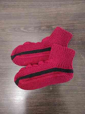 Тапочки-носки теплые вязаные (ручная работа)  топ Киев