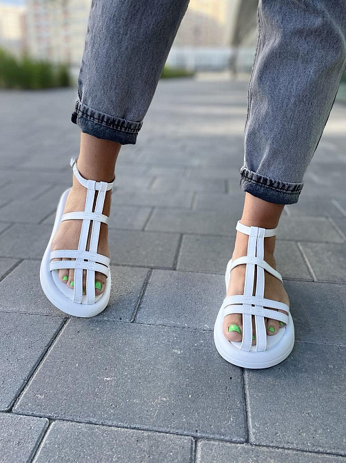 PGV Босоніжки жіночі PGV 1240 білі (літо, шкіра натуральна) (5140) Коломия - фото 9