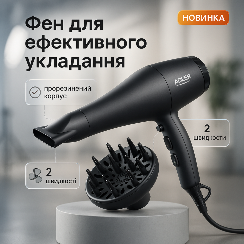 Удобный фен для укладки волос, Фен для легкой укладки волос с режимом ионизации KC-31 Львов - изображение 9