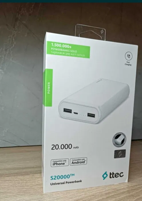 Портативное зарядное устройство Power Bank Ttec S20000 20000mAh (White) Винница - изображение 6