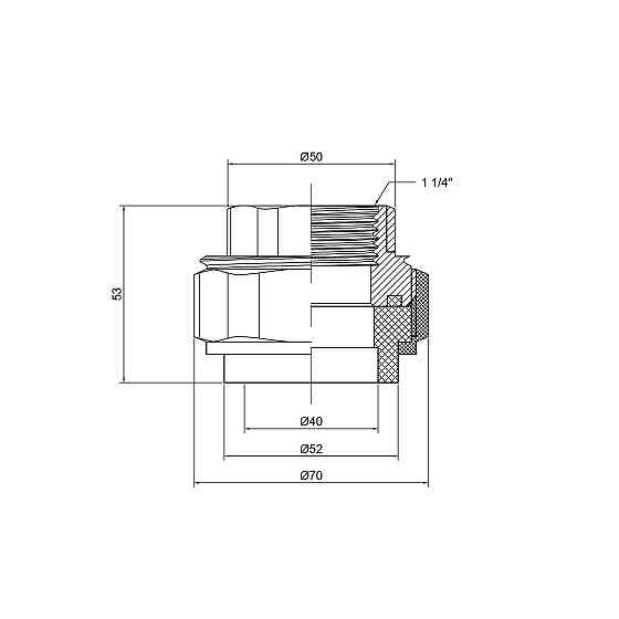 Згін "Американка" PPR Thermo Alliance 40х1" 1/4 ВР Київ