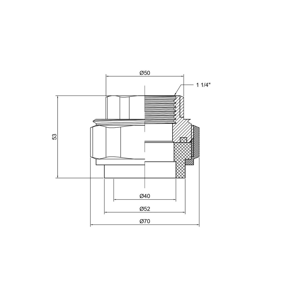 Згін "Американка" PPR Thermo Alliance 40х1" 1/4 ВР Київ - фото 2