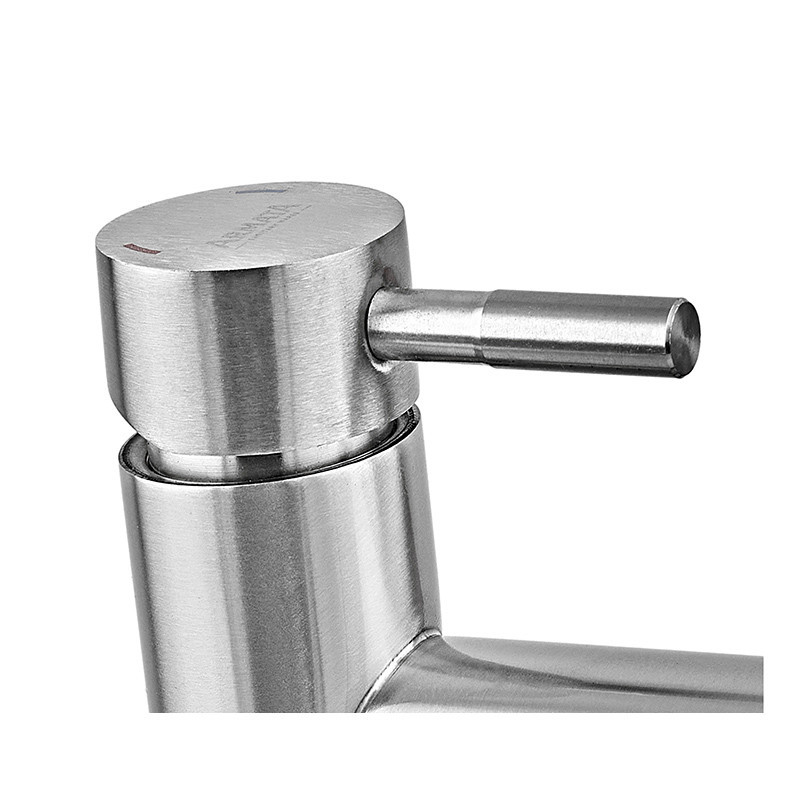 Смеситель для умывальника Armata SUS-001-A с коротким изливом из нержавеющей стали (CH6474) Харьков - изображение 2