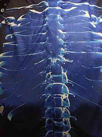 Дитячий комбінезон Синій Скелет на Хелловін М розмір 7-10 років чорний-синій Київ