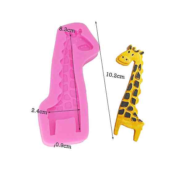 Молд силиконовый Жираф 102 мм розовый Киев