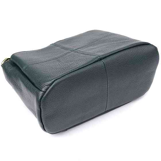 Шкіряна сумка для жінок з трьома відділеннями Vintage 22977 Зелений Київ