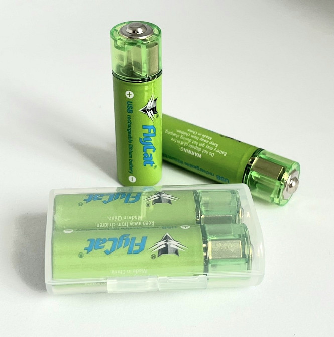 Аккумуляторы USB FluCat AA 1.5V 1450 mAh 2 шт. в комплекте Киев - изображение 2