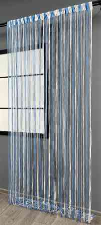 Шторы-нити с люрексом Голубой с белым 300х300см 1 шт (61-071) Киев