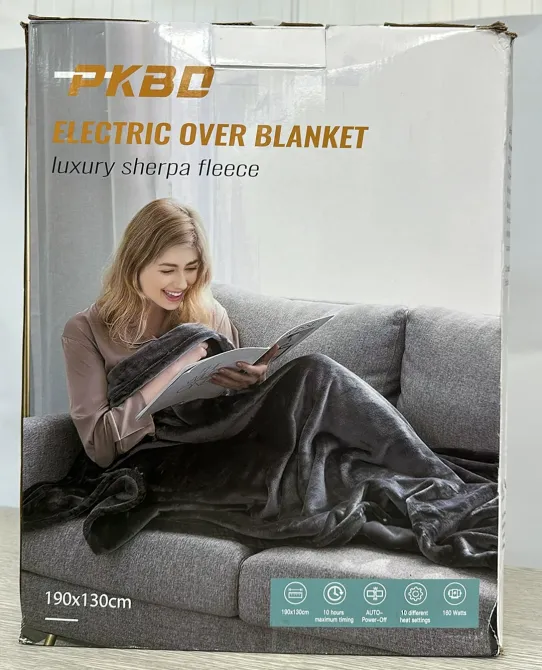 Ковдра з підігрівом електро плед преміум-класу PKBD Luxury Sherpa Fleece (190х130 см) Луцьк - фото 1