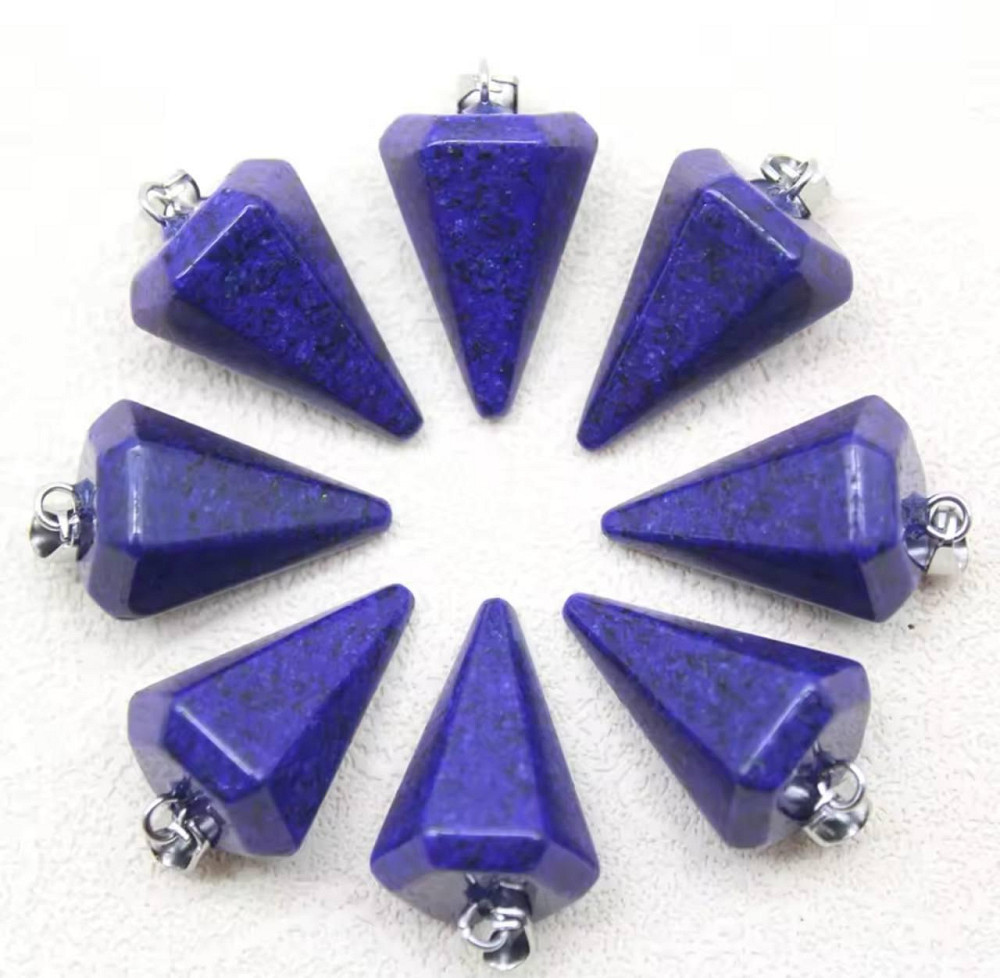 Маятник (конус, граненый) биолокационный из натурального лазурита 2.5 см. на цепочке Киев - изображение 2