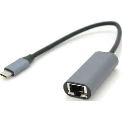 Переходник USB-C to RJ45 0.18m 1000Mbps gray Voltronic (YT-Type-C(M)/RJ-45(F)-G/27033) Винница