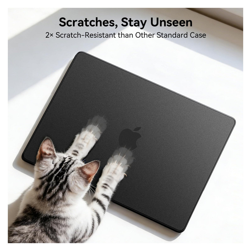 Чехол накладка для MacBook Pro 14 EooCoo M1 M2 M3 M4 M5 2021-2026 жесткий корпус матовый черный защита углов Киев - изображение 6
