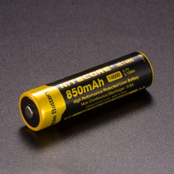 Аккумулятор 14500 Nitecore NL1485 850mAh Li-Ion 3.7V (Черно-желтый) Винница - изображение 3