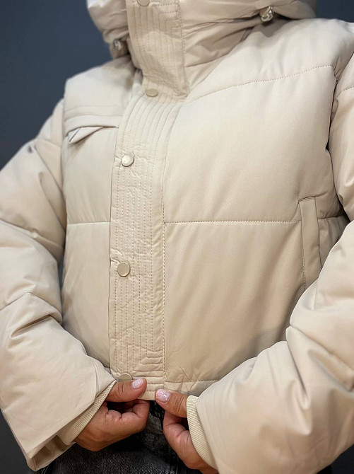 Куртка жіноча Lady Yep 9021 коротка з капюшоном демісезонна молочна, молочний, 46 Одеса - фото 4