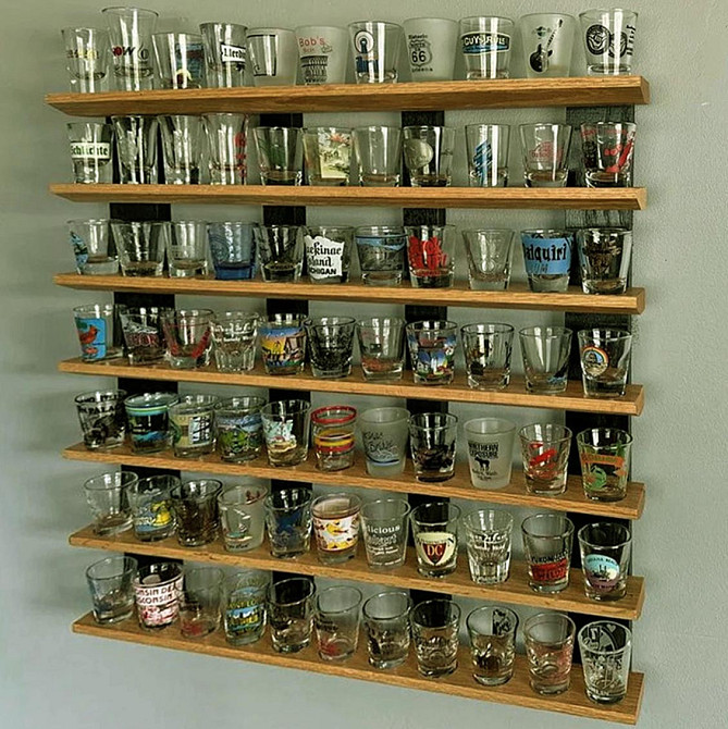 Полиця для чарок "Довер" венге-сієна Миколаїв - фото 1