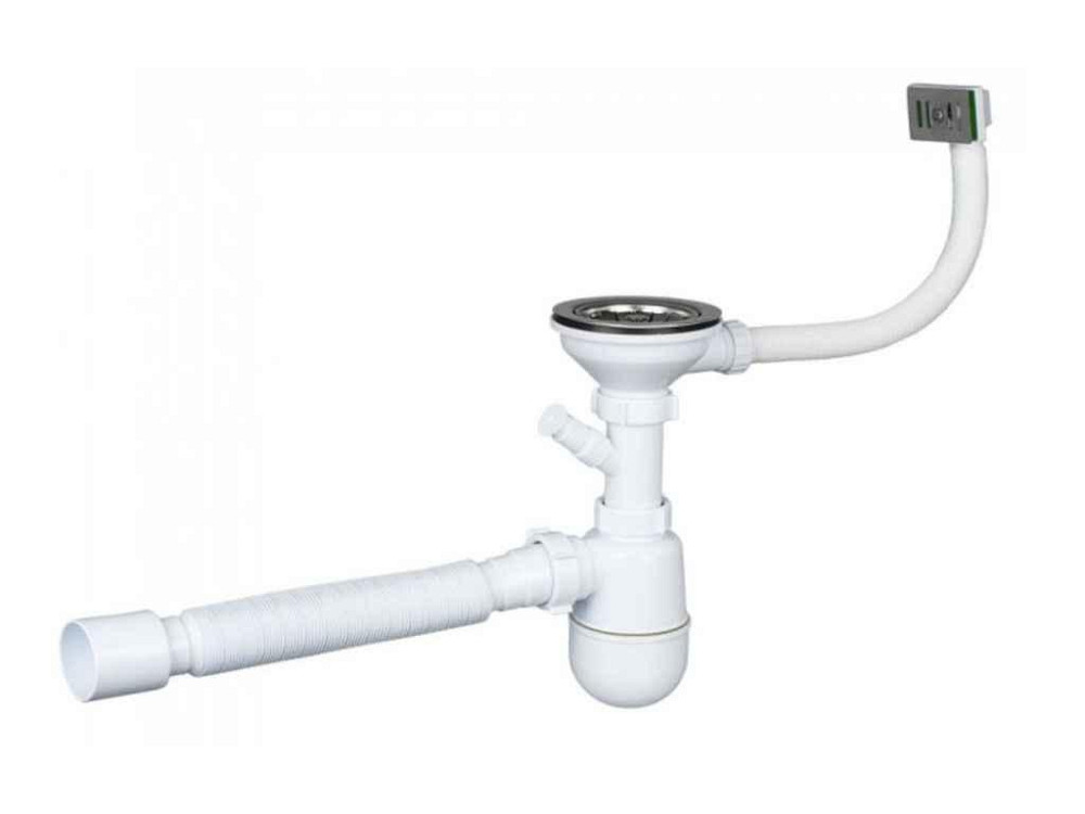 Сифон К1150 (Кухня-Еліт) нерж.с/м L=800 мм d = 50 mm ТМ SOLO PLAST Київ - фото 1