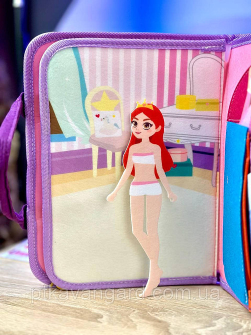 Книга-папка фетрова розвиваюча навчальна "Єдиноріг" 25029 рожевий Хмельницький - фото 3