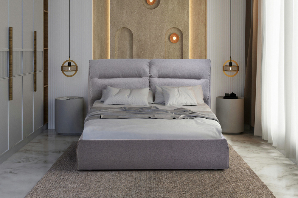 Ліжко м'яке 1600*2000 Сандра, сірий Київ - фото 2